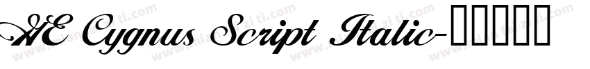 GE Cygnus Script Italic字体转换